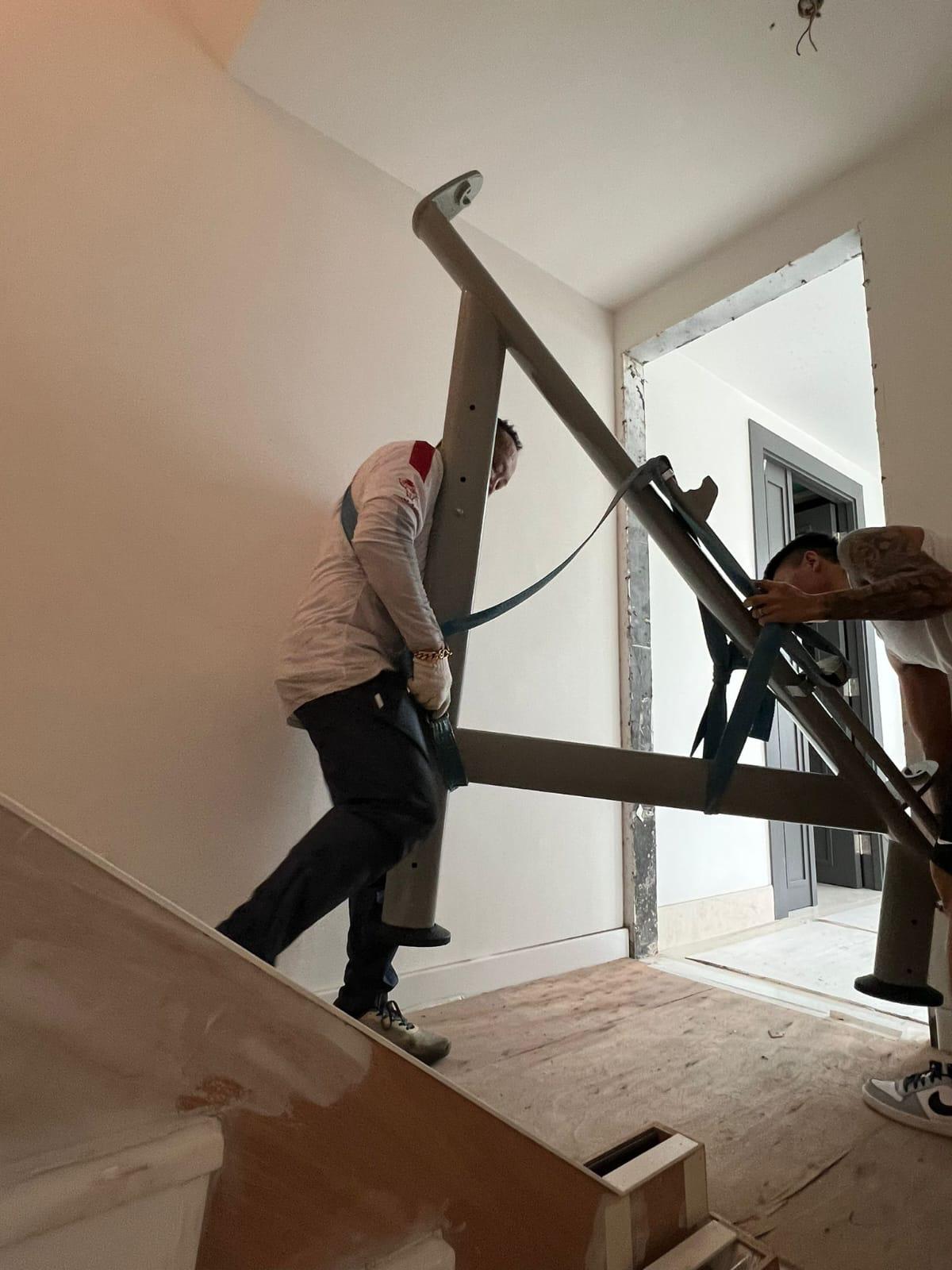 Moving large items upstairs